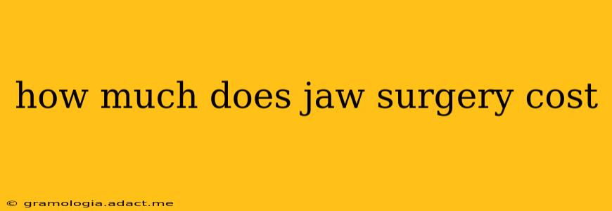 how much does jaw surgery cost