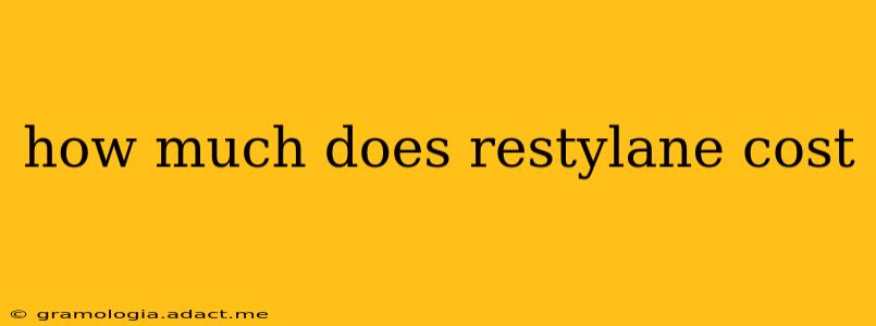 how much does restylane cost