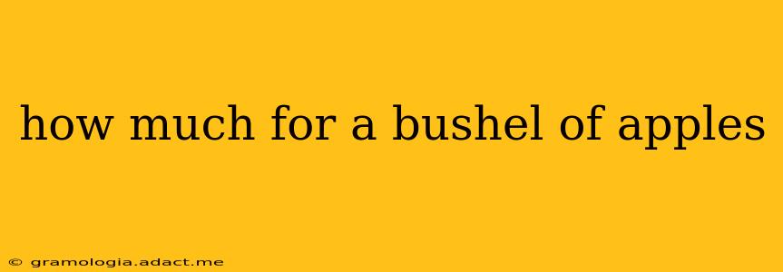 how much for a bushel of apples