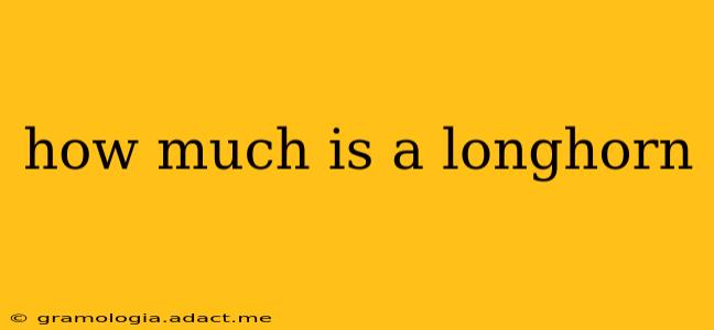 how much is a longhorn