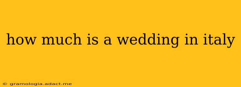 how much is a wedding in italy