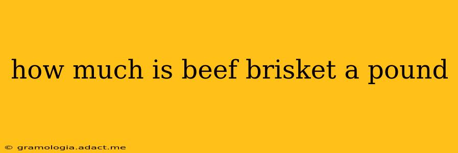 how much is beef brisket a pound
