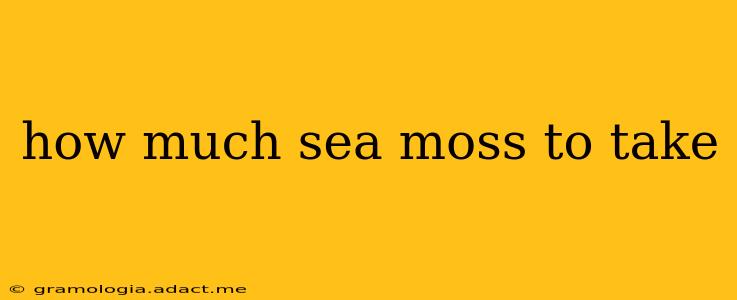 how much sea moss to take