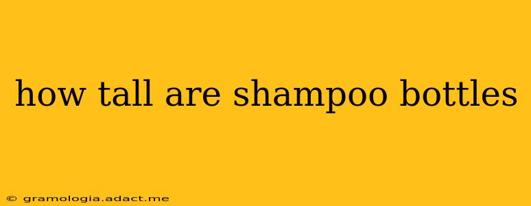 how tall are shampoo bottles