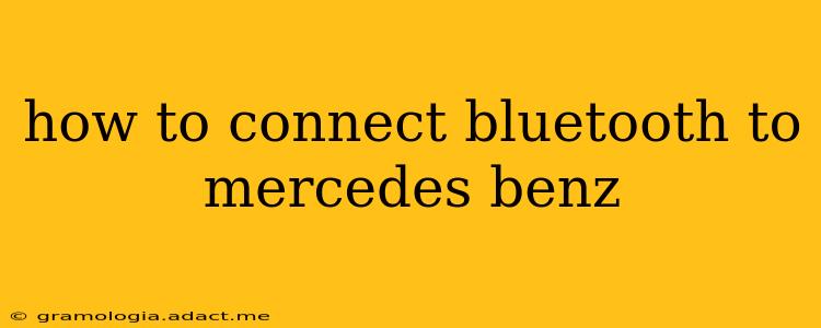 how to connect bluetooth to mercedes benz