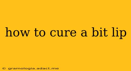 how to cure a bit lip