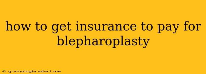 how to get insurance to pay for blepharoplasty