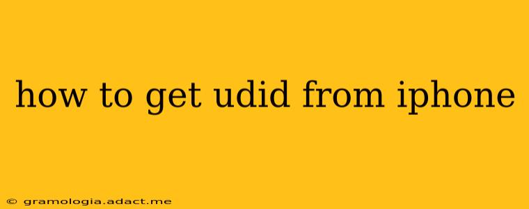 how to get udid from iphone
