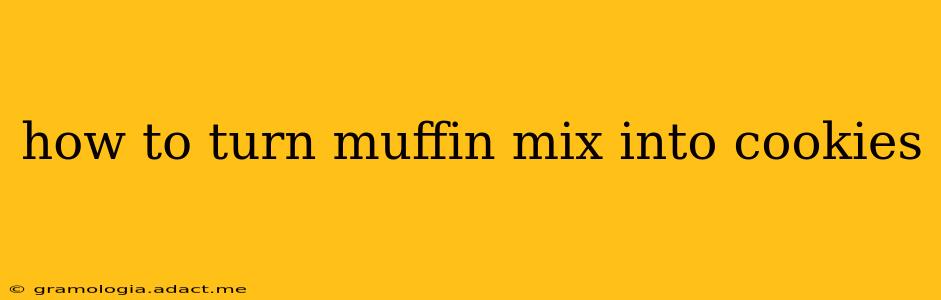 how to turn muffin mix into cookies