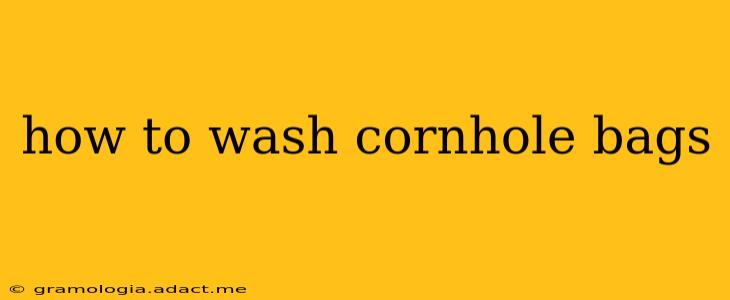 how to wash cornhole bags