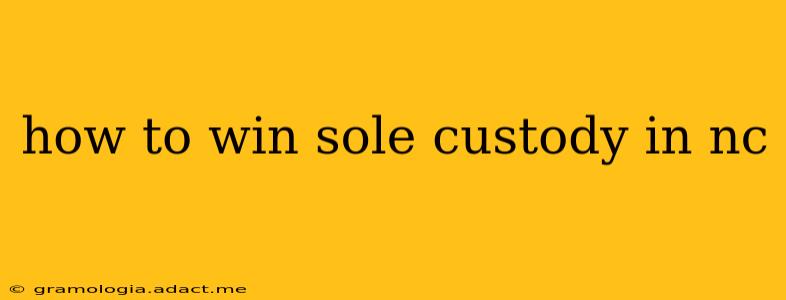 how to win sole custody in nc