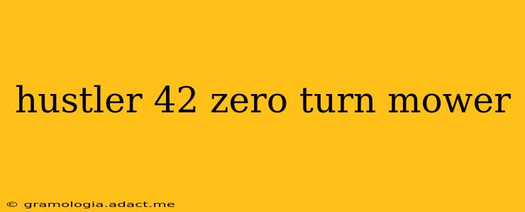 hustler 42 zero turn mower