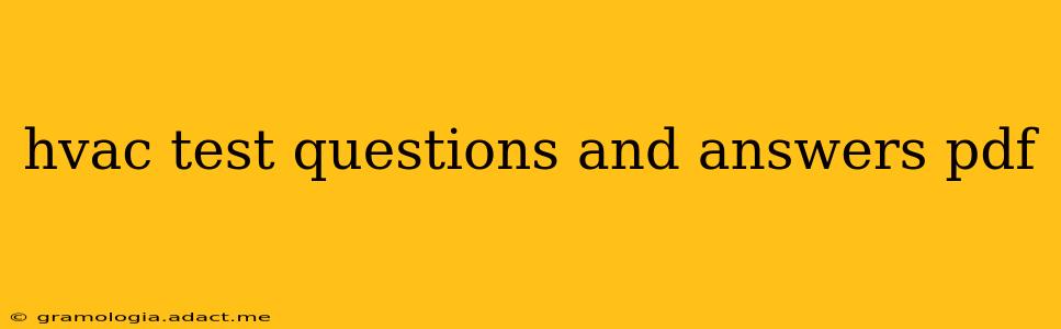 hvac test questions and answers pdf