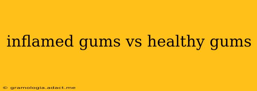 inflamed gums vs healthy gums