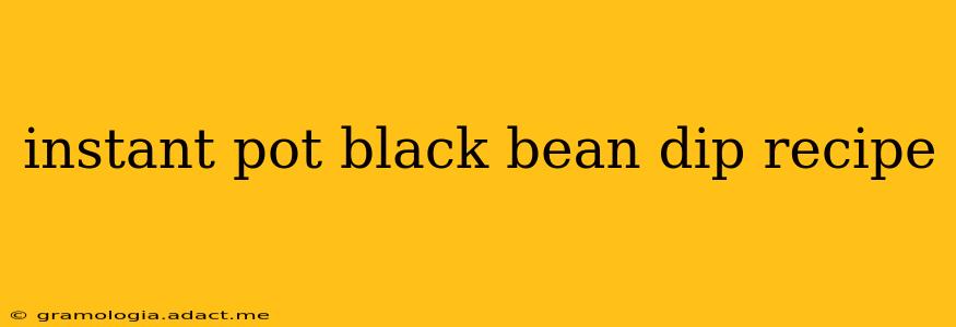 instant pot black bean dip recipe