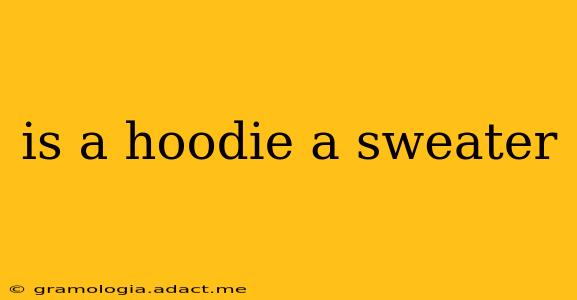 is a hoodie a sweater