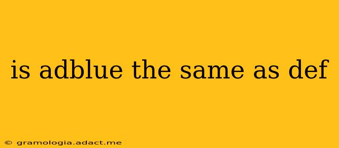 is adblue the same as def