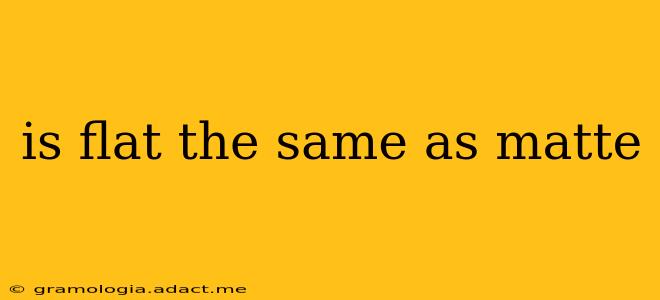 is flat the same as matte