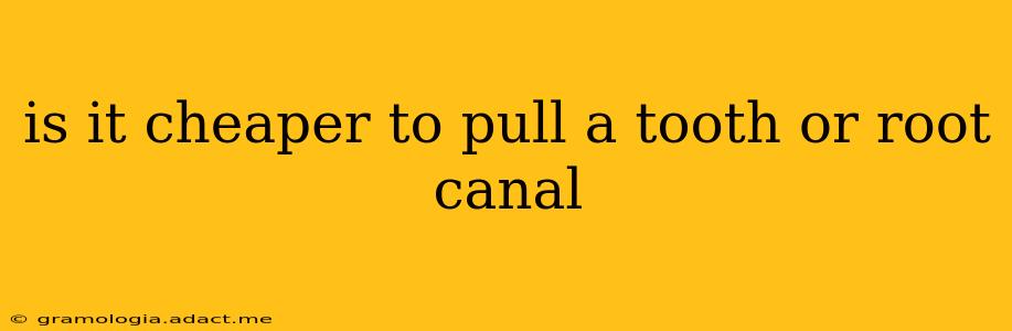is it cheaper to pull a tooth or root canal