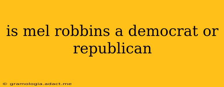 is mel robbins a democrat or republican