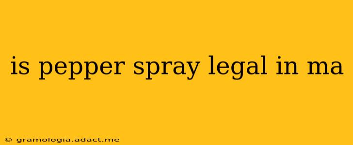 is pepper spray legal in ma