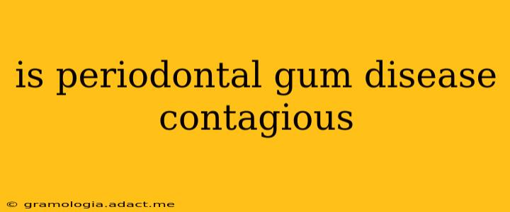 is periodontal gum disease contagious