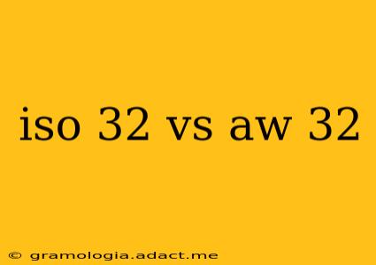 iso 32 vs aw 32