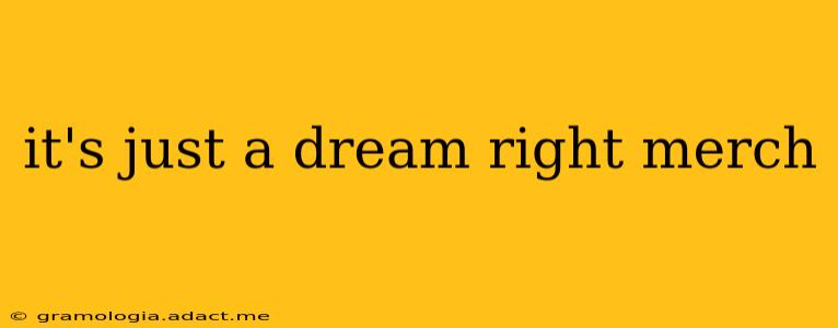 it's just a dream right merch