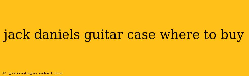 jack daniels guitar case where to buy