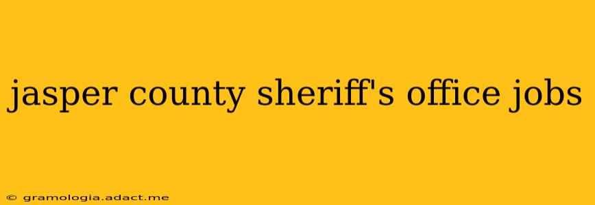 jasper county sheriff's office jobs