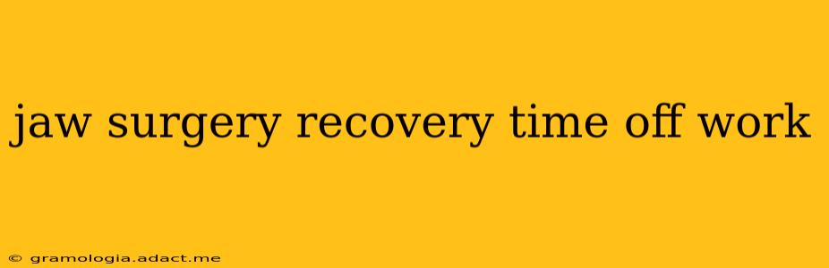 jaw surgery recovery time off work