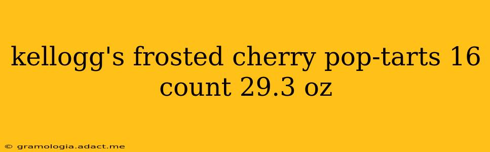 kellogg's frosted cherry pop-tarts 16 count 29.3 oz