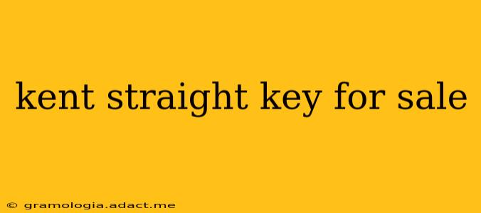 kent straight key for sale