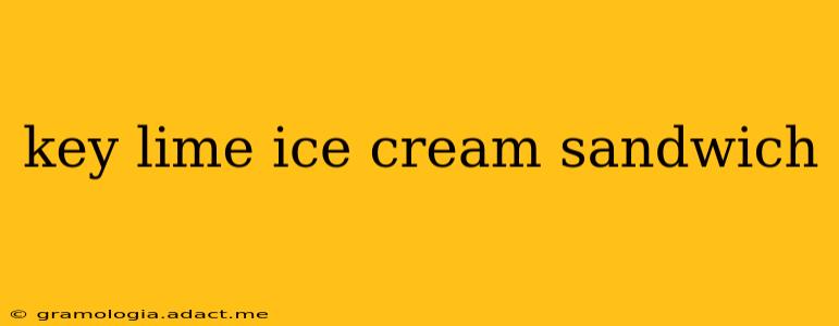 key lime ice cream sandwich