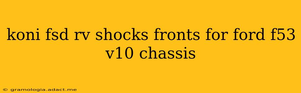 koni fsd rv shocks fronts for ford f53 v10 chassis