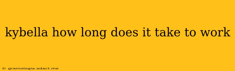 kybella how long does it take to work