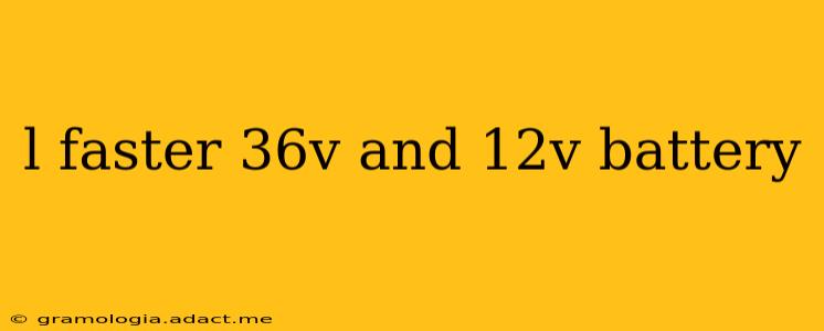 l faster 36v and 12v battery