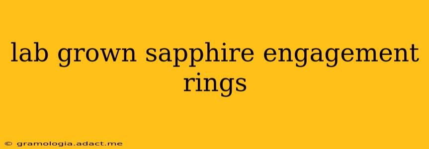 lab grown sapphire engagement rings