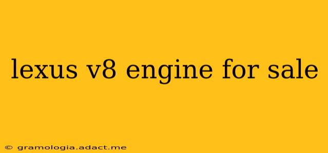 lexus v8 engine for sale