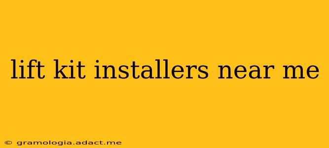 lift kit installers near me
