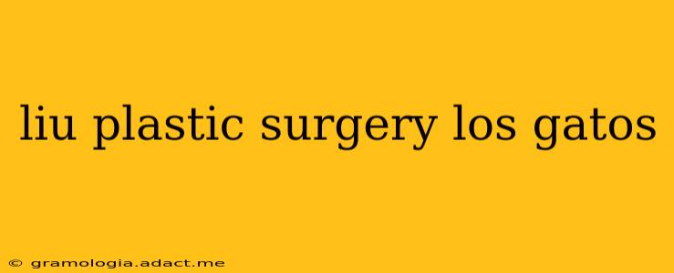 liu plastic surgery los gatos