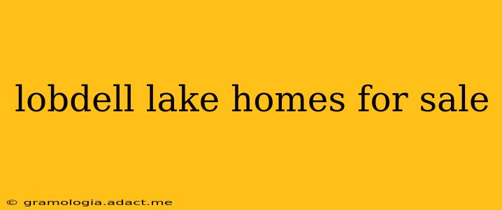 lobdell lake homes for sale