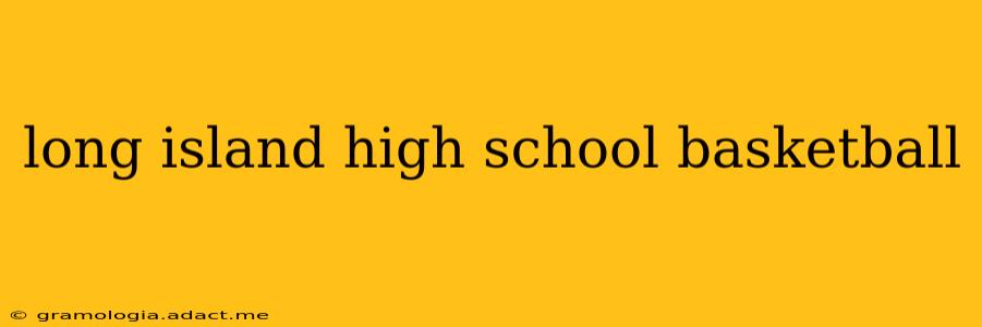 long island high school basketball
