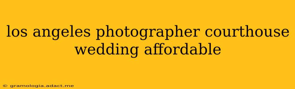 los angeles photographer courthouse wedding affordable