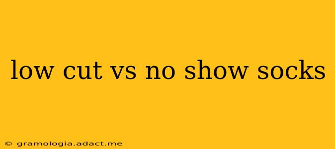 low cut vs no show socks