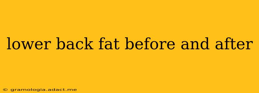 lower back fat before and after