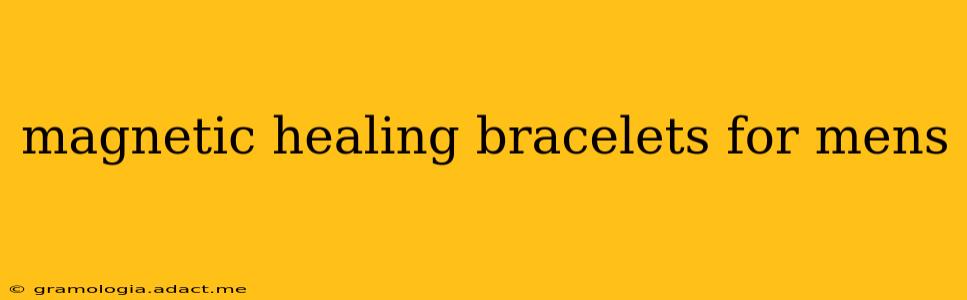magnetic healing bracelets for mens