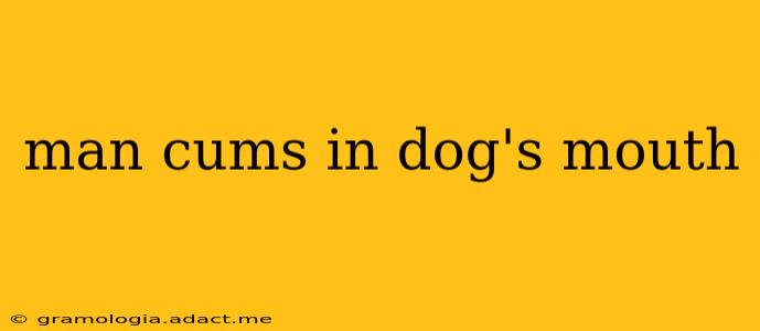 man cums in dog's mouth man cums in dog's mouth