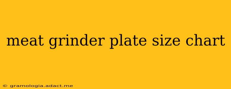 meat grinder plate size chart