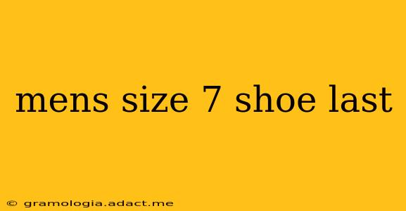 mens size 7 shoe last